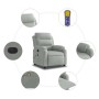 Sillón reclinable de masaje eléctrico terciopelo gris claro de , Sillones - Ref: Foro24-3205081, Precio: 292,14 €, Descuento: %