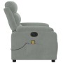 Sillón reclinable de masaje eléctrico terciopelo gris claro de , Sillones - Ref: Foro24-3205081, Precio: 292,14 €, Descuento: %
