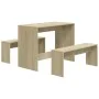 Juego de comedor 3 piezas madera contrachapada roble Sonoma de vidaXL, muebles para cocinas y comedores - Ref: Foro24-809479,...