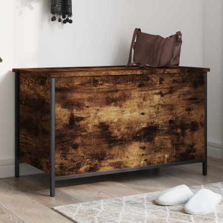Banco almacenaje madera ingeniería roble ahumado 80x42,5x50 cm | Foro24.es | Tu tienda online para hogar, jardín y más Foro24.es