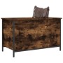 Banco almacenaje madera ingeniería roble ahumado 80x42,5x50 cm | Foro24.es | Tu tienda online para hogar, jardín y más Foro24.es