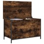 Banco almacenaje madera ingeniería roble ahumado 80x42,5x50 cm | Foro24.es | Tu tienda online para hogar, jardín y más Foro24.es
