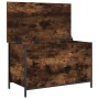 Banco almacenaje madera ingeniería roble ahumado 80x42,5x50 cm | Foro24.es | Tu tienda online para hogar, jardín y más Foro24.es
