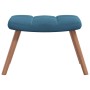 Sillón de relax con taburete terciopelo azul en Sillones | Comprar online en Foru.es