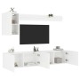 Muebles de TV de pared 5 piezas madera de ingeniería blanco de , Muebles TV - Ref: Foro24-3216496, Precio: 179,36 €, Descuent...