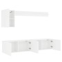 Muebles de TV de pared 5 piezas madera de ingeniería blanco de , Muebles TV - Ref: Foro24-3216496, Precio: 179,36 €, Descuent...