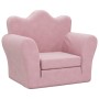 Sofá cama para niños felpa suave rosa de , Mobiliario para bebés y niños pequeños - Ref: Foro24-357057, Precio: 39,65 €, Desc...