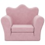 Sofá cama para niños felpa suave rosa de , Mobiliario para bebés y niños pequeños - Ref: Foro24-357057, Precio: 39,65 €, Desc...