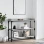 Mesa consola con estantes gris Sonoma 100x30x80 cm de , Mesas auxiliares - Ref: Foro24-837810, Precio: 49,21 €, Descuento: %