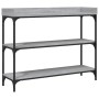Mesa consola con estantes gris Sonoma 100x30x80 cm de , Mesas auxiliares - Ref: Foro24-837810, Precio: 49,21 €, Descuento: %