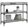 Mesa consola con estantes gris Sonoma 100x30x80 cm de , Mesas auxiliares - Ref: Foro24-837810, Precio: 49,21 €, Descuento: %