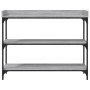 Mesa consola con estantes gris Sonoma 100x30x80 cm de , Mesas auxiliares - Ref: Foro24-837810, Precio: 49,21 €, Descuento: %