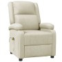 Sillón de masaje de cuero sintético blanco crema de , Sillones de masaje eléctricos - Ref: Foro24-340163, Precio: 225,67 €, D...