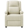 Sillón de masaje de cuero sintético blanco crema de , Sillones de masaje eléctricos - Ref: Foro24-340163, Precio: 225,67 €, D...