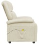 Sillón de masaje de cuero sintético blanco crema de , Sillones de masaje eléctricos - Ref: Foro24-340163, Precio: 225,67 €, D...