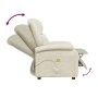 Sillón de masaje de cuero sintético blanco crema de , Sillones de masaje eléctricos - Ref: Foro24-340163, Precio: 225,67 €, D...