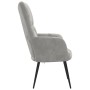 Sillón de relax de terciopelo gris claro en Sillones | Comprar online en Foru.es