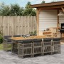 Set comedor jardín 9 pzas y cojines ratán sintético gris | Foro24.es | Tu tienda online para hogar, jardín y más Foro24.es
