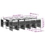 Set de comedor jardín 11 pzas con cojines ratán sintético negro de , Conjuntos de jardín - Ref: Foro24-3210939, Precio: 865,9...