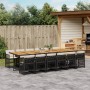 Set comedor de jardín con cojines 13 pzas ratán sintético negro de , Conjuntos de jardín - Ref: Foro24-3210951, Precio: 1,00 ...