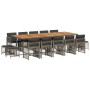Set comedor de jardín con cojines 15 pzas ratán sintético gris | Foro24.es | Tu tienda online para hogar, jardín y más Foro24.es