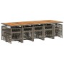 Set comedor de jardín con cojines 15 pzas ratán sintético gris | Foro24.es | Tu tienda online para hogar, jardín y más Foro24.es