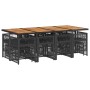 Set comedor de jardín con cojines 13 pzas ratán sintético negro de , Conjuntos de jardín - Ref: Foro24-3210987, Precio: 802,3...
