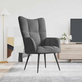 Sillón de relax de terciopelo gris oscuro en Sillones | Comprar online en Foru.es