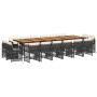 Set de muebles jardín 17 pzas con cojines ratán sintético negro de , Conjuntos de jardín - Ref: Foro24-3211071, Precio: 1,00 ...