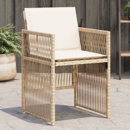 Sillas de jardín con cojines 4 uds ratán sintético beige | Foro24.es | Tu tienda online para hogar, jardín y más Foro24.es