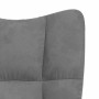 Sillón de relax de terciopelo gris oscuro en Sillones | Comprar online en Foru.es