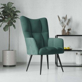 Sillón de relax de terciopelo verde oscuro en Sillones | Comprar online en Foru.es