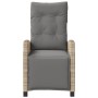 Sillón reclinable jardín reposapiés 2 uds ratán PE beige mezcla de , Sillas de jardín - Ref: Foro24-365245, Precio: 284,02 €,...