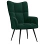Sillón de relax de terciopelo verde oscuro en Sillones | Comprar online en Foru.es