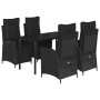 Set de muebles jardín 5 pzas con cojines ratán sintético negro de , Conjuntos de jardín - Ref: Foro24-3213401, Precio: 599,41...