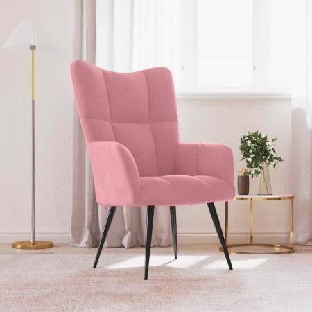 Sillón de relax de terciopelo rosa en Sillones | Comprar online en Foru.es