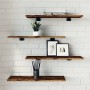 Estantes pared 4 uds madera ingeniería roble humo 60x20x1,5 cm de , Estanterías - Ref: Foro24-838231, Precio: 29,54 €, Descue...