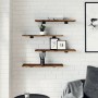 Estantes pared 4 uds madera ingeniería roble humo 60x20x1,5 cm de , Estanterías - Ref: Foro24-838231, Precio: 29,54 €, Descue...