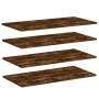 Estantes pared 4 uds madera ingeniería roble humo 80x40x1,5 cm de , Estanterías - Ref: Foro24-838273, Precio: 47,72 €, Descue...