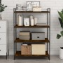 Estantes pared 4 uds madera ingeniería roble humo 80x40x1,5 cm de , Estanterías - Ref: Foro24-838273, Precio: 47,72 €, Descue...