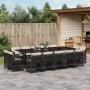 Set comedor de jardín con cojines 15 pzas ratán sintético negro de , Conjuntos de jardín - Ref: Foro24-3211050, Precio: 996,0...