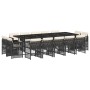 Set comedor de jardín con cojines 15 pzas ratán sintético negro de , Conjuntos de jardín - Ref: Foro24-3211050, Precio: 996,0...