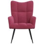 Sillón de relax de terciopelo rojo vino tinto en Sillones | Comprar online en Foru.es