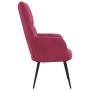 Sillón de relax de terciopelo rojo vino tinto en Sillones | Comprar online en Foru.es