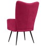 Sillón de relax de terciopelo rojo vino tinto en Sillones | Comprar online en Foru.es