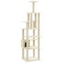 Rascador para gatos con postes de sisal crema 183 cm de vidaXL, Mobiliario para gatos - Ref: Foro24-171482, Precio: 85,69 €, ...