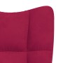 Sillón de relax de terciopelo rojo vino tinto en Sillones | Comprar online en Foru.es