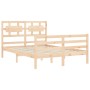 Estructura de cama con cabecero madera maciza 120x200 cm de vidaXL, Camas y somieres - Ref: Foro24-3194436, Precio: 118,85 €,...