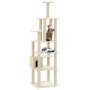 Rascador para gatos con postes de sisal crema 183 cm de vidaXL, Mobiliario para gatos - Ref: Foro24-171482, Precio: 85,69 €, ...