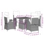 Set comedor de jardín 5 pzas con cojines ratán sintético beige de , Conjuntos de jardín - Ref: Foro24-3277484, Precio: 680,47...